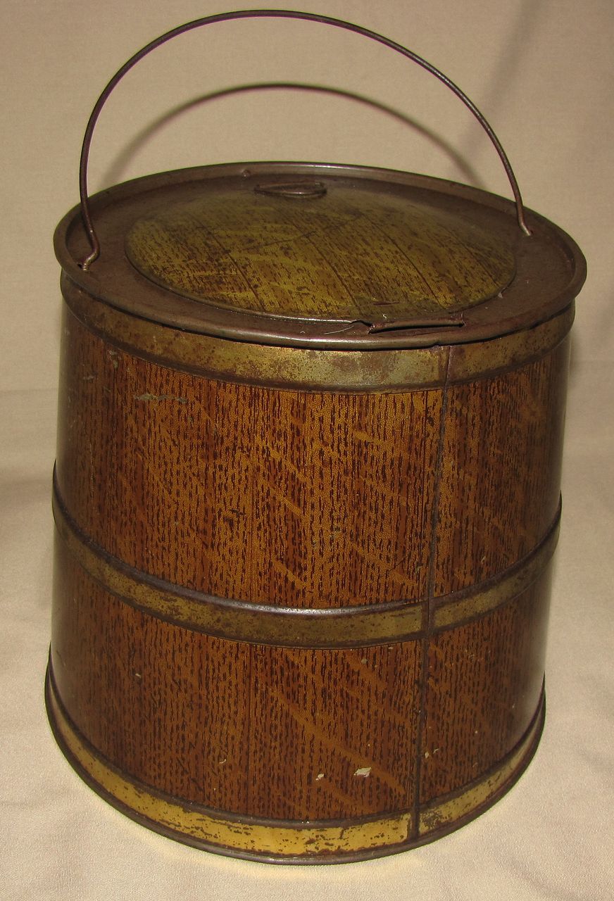 Outstanding Early 1900's Colman's Bull's Head Mustard Tin, Barrel Outstanding Early 1900's Colman's Bull's Head Mustard Tin, Barrel
