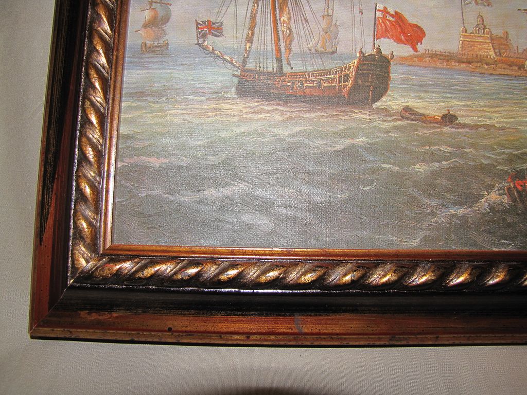 Lovely Framed Seascape Oil Painting on Canvas Lovely Framed Seascape Oil Painting on Canvas