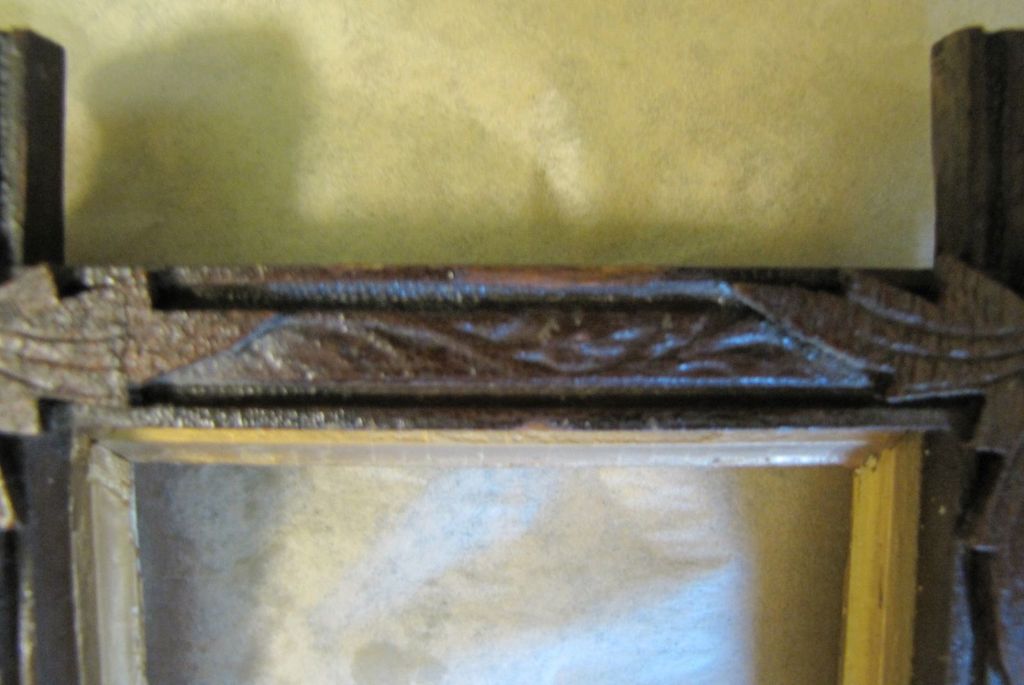 Pair of Matching Carved Wood Photo Frames, Criss-Cross Pair of Matching Carved Wood Photo Frames, Criss-Cross