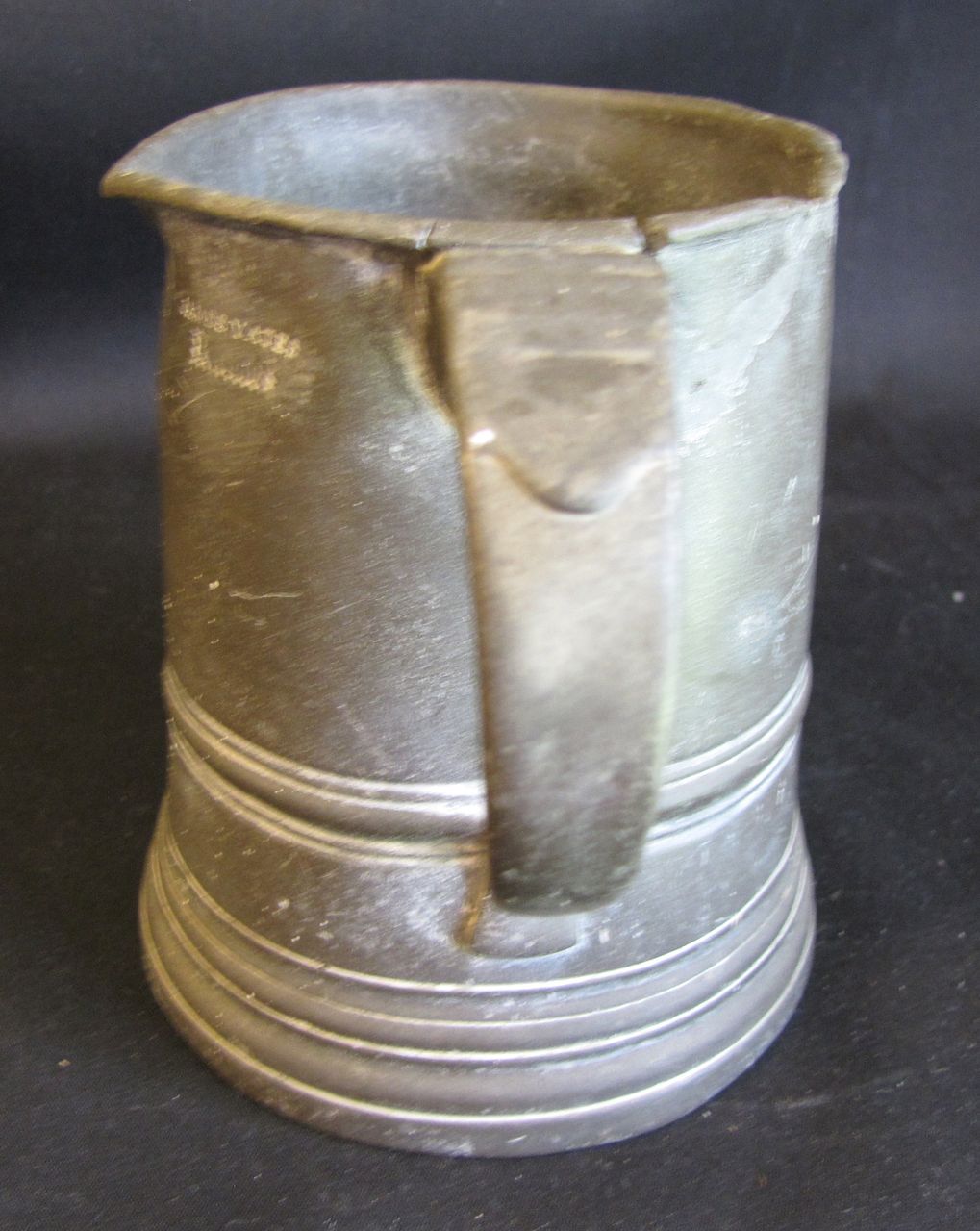 Early 19th Century Pint Pewter Measure, James Yates, Birmingham Early 19th Century Pint Pewter Measure, James Yates, Birmingham