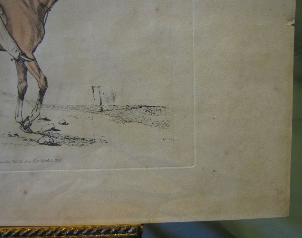 C. 1821 Colored Engraving Henry Alken "Symptoms of Things Going Down Hill" C. 1821 Colored Engraving Henry Alken "Symptoms of Things Going Down Hill"