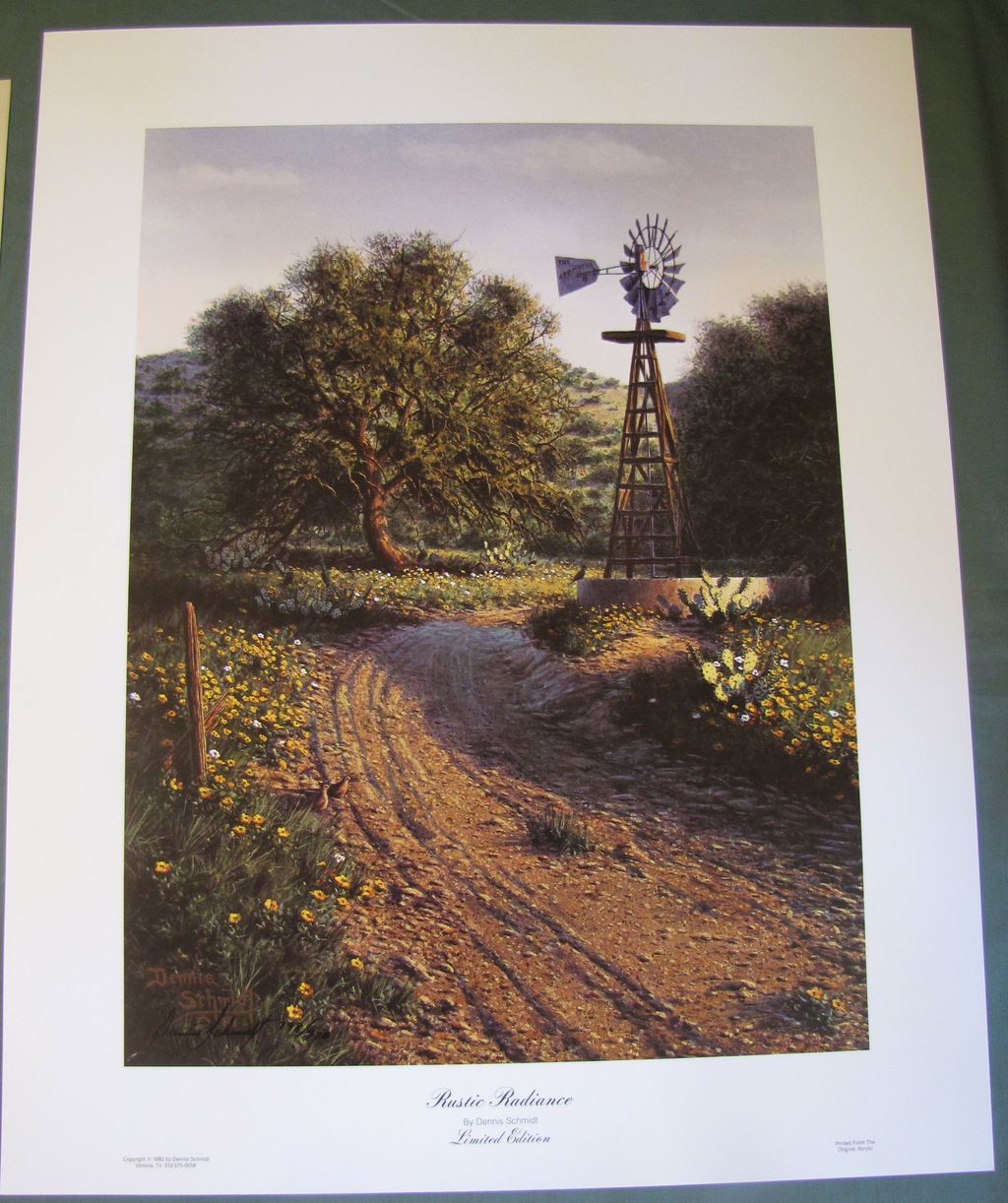 1982 Limited Edition Print Dennis Schmidt "RUSTIC RADIANCE" 1982 Limited Edition Print Dennis Schmidt "RUSTIC RADIANCE"