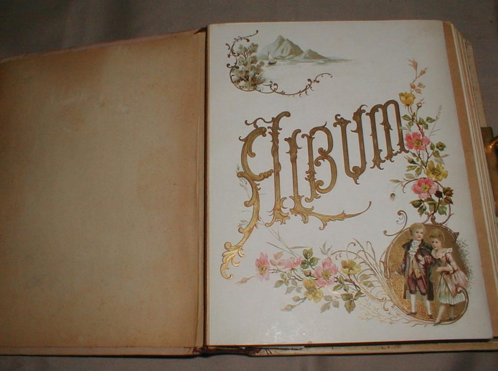 Lovely Victorian Celluloid Cover Photograph Album, Floral Pages Lovely Victorian Celluloid Cover Photograph Album, Floral Pages