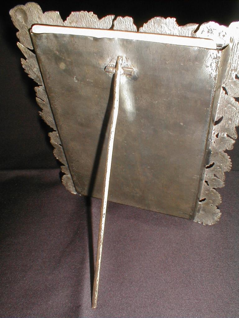 Gray Metal, Cast, Photograph Frame, Cabinet Photo, ca 1895 Gray Metal, Cast, Photograph Frame, Cabinet Photo, ca 1895