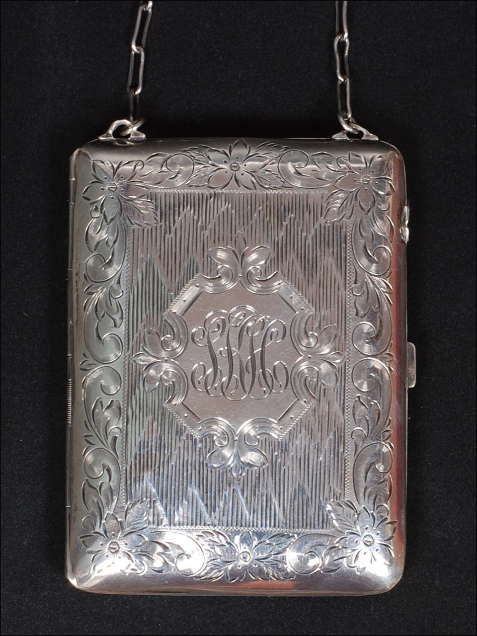 Antique Sterling Silver Vanity Coin & Cigarette & Make-up Case Antique Sterling Silver Vanity Coin & Cigarette & Make-up Case