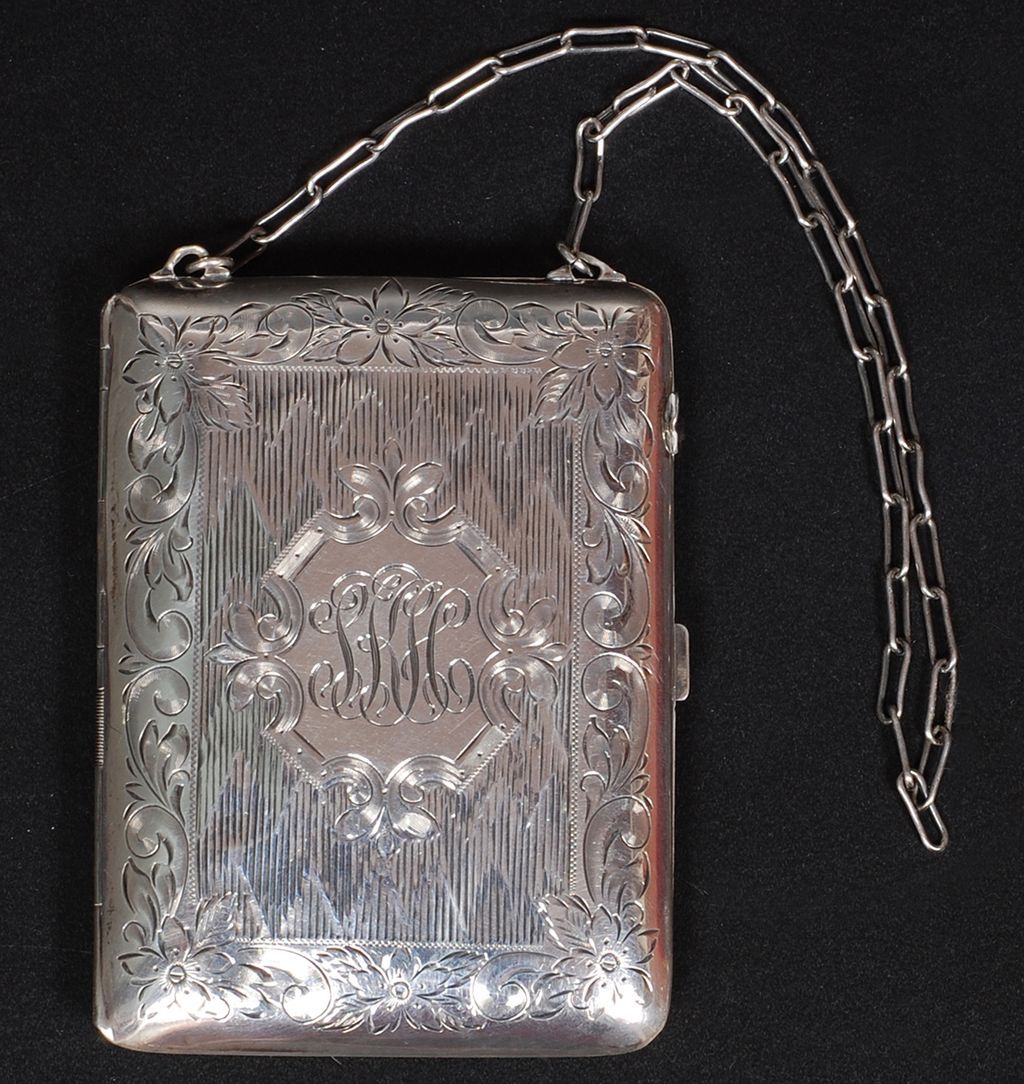 Antique Sterling Silver Vanity Coin & Cigarette & Make-up Case Antique Sterling Silver Vanity Coin & Cigarette & Make-up Case