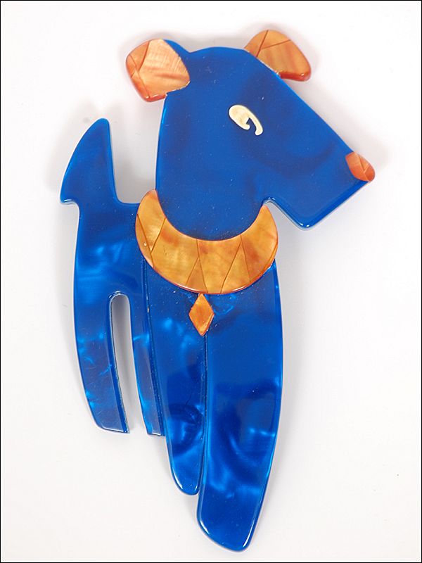 Lea Stein `Ric' the Terrier Pin Lea Stein `Ric' the Terrier Pin