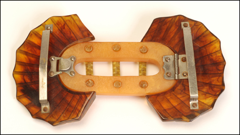 Art Deco Bakelite & Rhinestone Belt Buckle Art Deco Bakelite & Rhinestone Belt Buckle