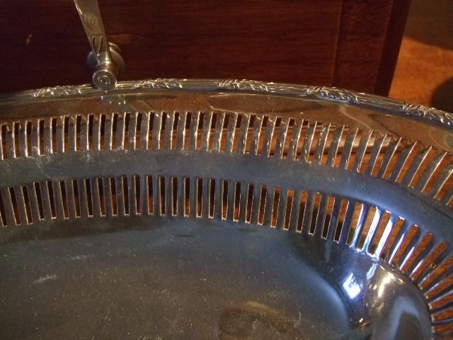 John Round English Silver Plated Cake/Bride's Basket C:1880 John Round English Silver Plated Cake/Bride's Basket C:1880