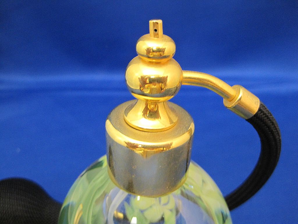 Orient & Flume Art Glass Perfume Spray Atomizer Bottle Signed Bruce Sillars Orient & Flume Art Glass Perfume Spray Atomizer Bottle Signed Bruce Sillars