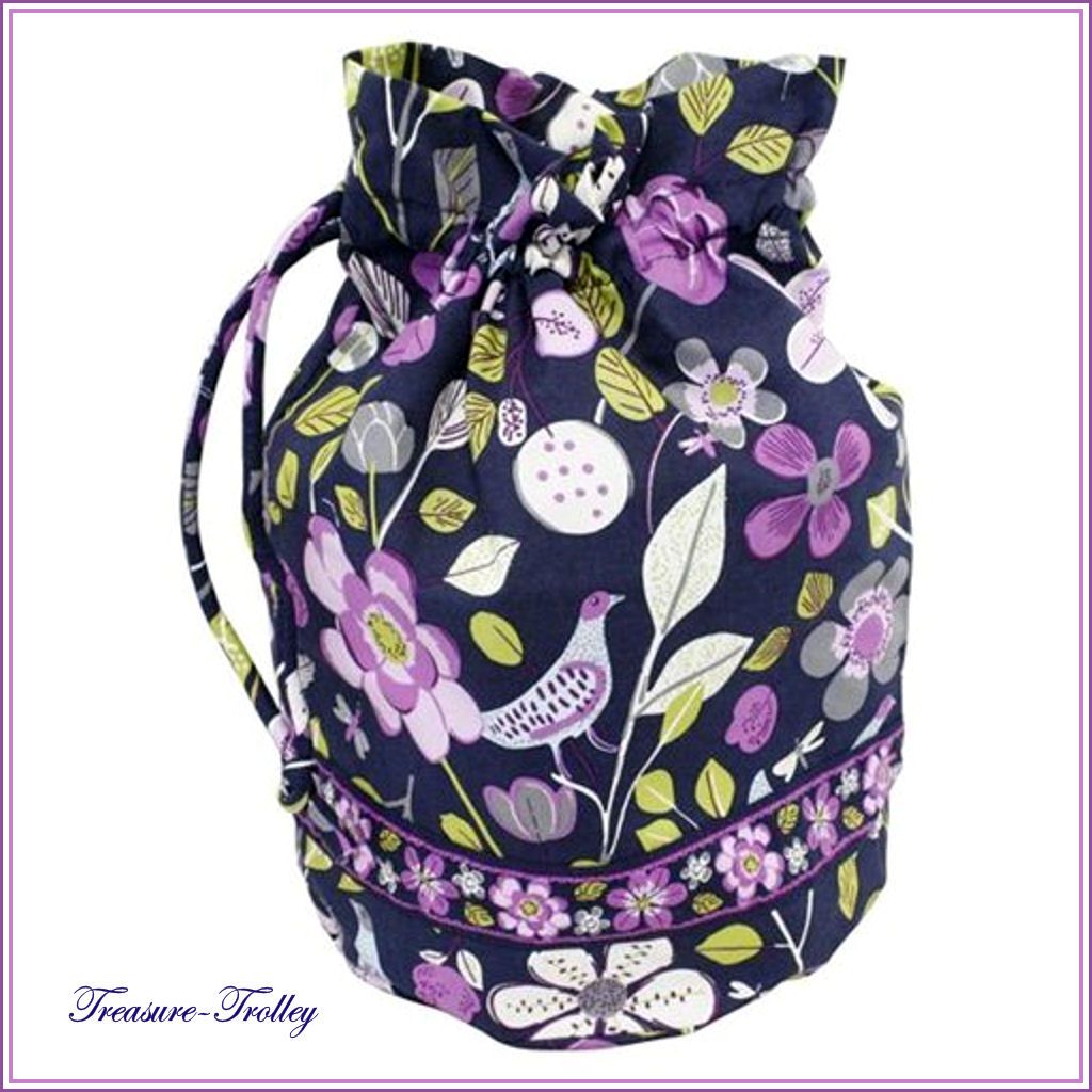 NWT Vera Bradley Floral Nightingale Ditty Bag Travel Beach Pool Gym ...