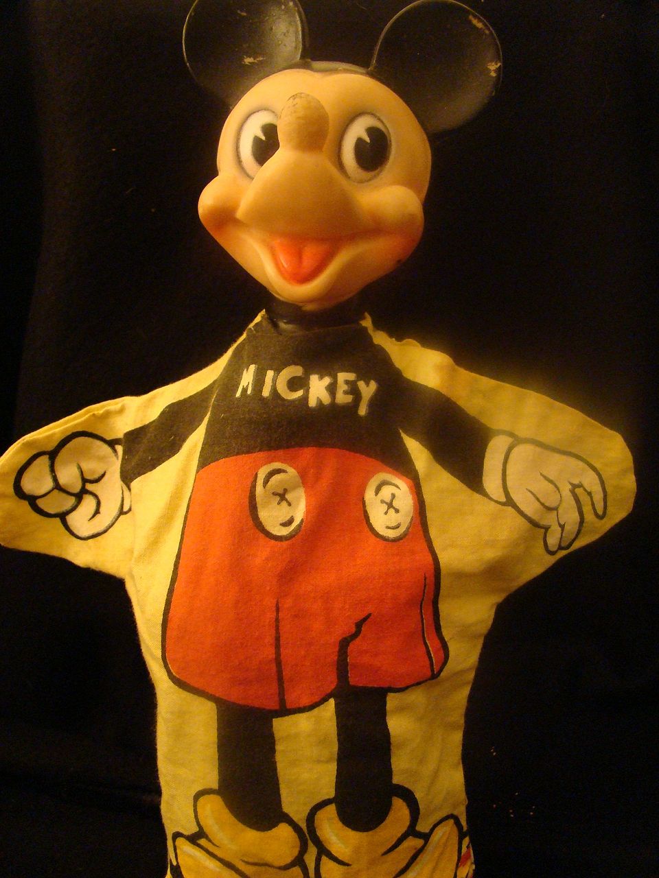 Original Walt Disney Trademarked Mickey Mouse Vintage Hand Puppet Original Walt Disney Trademarked Mickey Mouse Vintage Hand Puppet