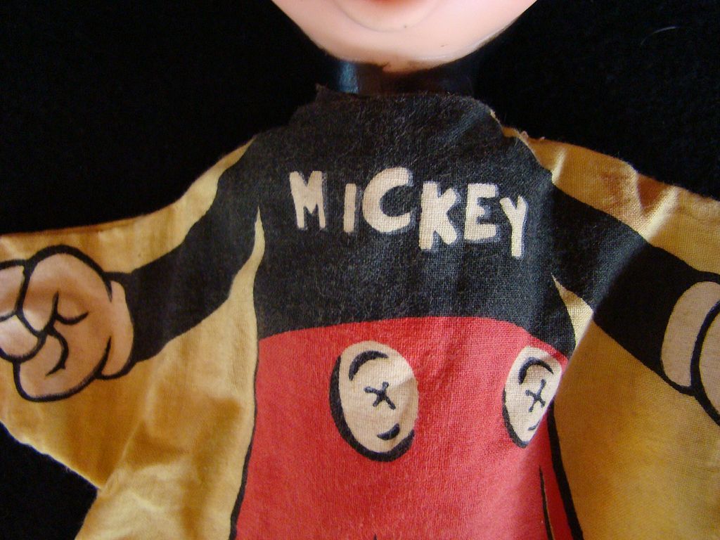Original Walt Disney Trademarked Mickey Mouse Vintage Hand Puppet Original Walt Disney Trademarked Mickey Mouse Vintage Hand Puppet