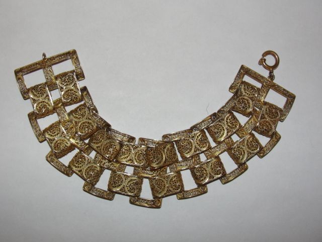 Classic Filigree Watch Band Bracelet 14 kt Gold Vermeil over Sterling Silver Classic Filigree Watch Band Bracelet 14 kt Gold Vermeil over Sterling Silver