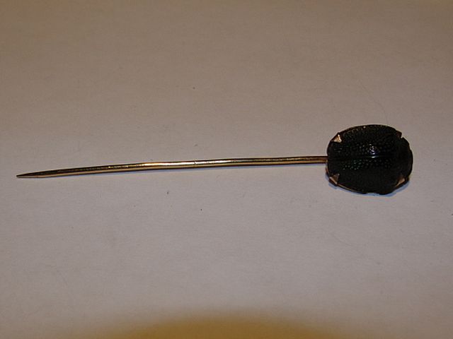 Egyptian Revival 14 kt Gold Mid-Victorian Scarab Beetle Stick Pin Egyptian Revival 14 kt Gold Mid-Victorian Scarab Beetle Stick Pin