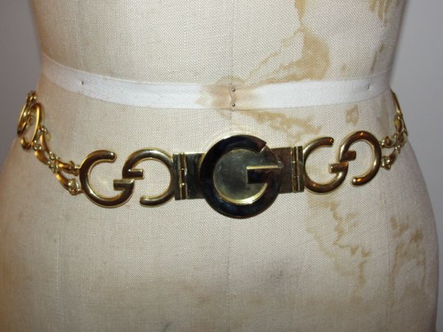 18 kt Gold Plated Horse Bit and GG Monogram Gucci Belt 18 kt Gold Plated Horse Bit and GG Monogram Gucci Belt