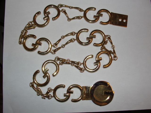 18 kt Gold Plated Horse Bit and GG Monogram Gucci Belt 18 kt Gold Plated Horse Bit and GG Monogram Gucci Belt