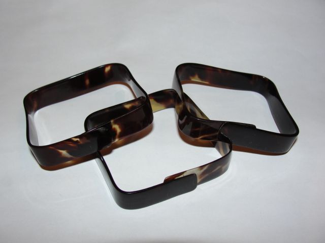 Square Tortoise Shell Bangle Bracelet Lot Square Tortoise Shell Bangle Bracelet Lot
