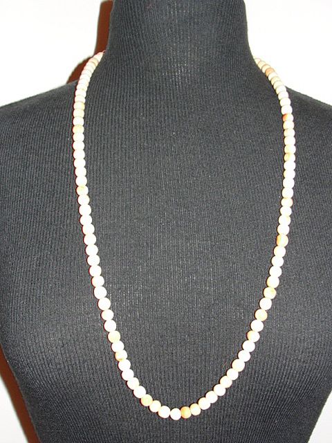 Creamy Peach Angelskin Coral Bead Necklace Creamy Peach Angelskin Coral Bead Necklace