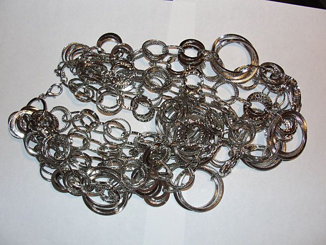 Circles of Life Silvertone Bib Necklace Circles of Life Silvertone Bib Necklace