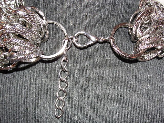 Circles of Life Silvertone Bib Necklace Circles of Life Silvertone Bib Necklace