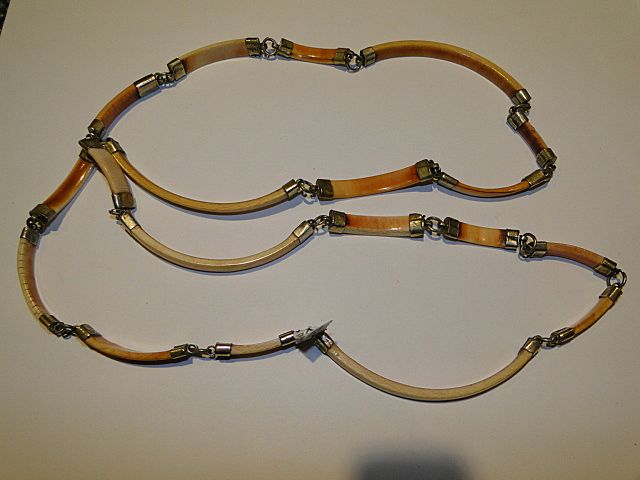 Indian Elephant Ivory Bar Necklace Flapper Indian Elephant Ivory Bar Necklace Flapper