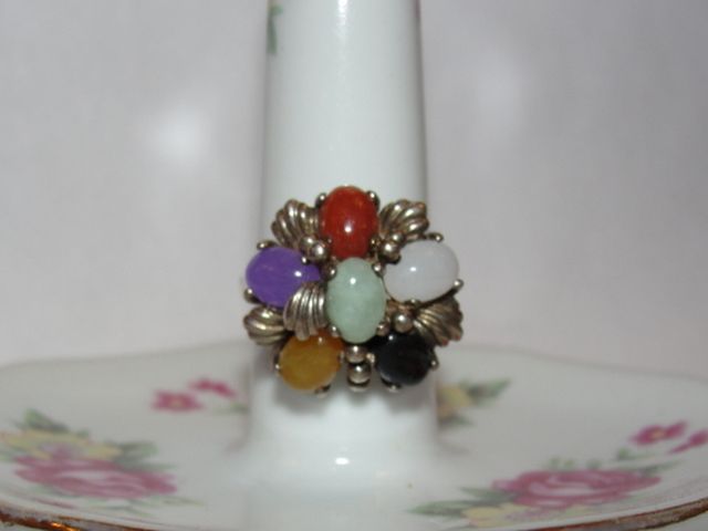 Natural Jade Cabochon Cocktail Ring Natural Jade Cabochon Cocktail Ring