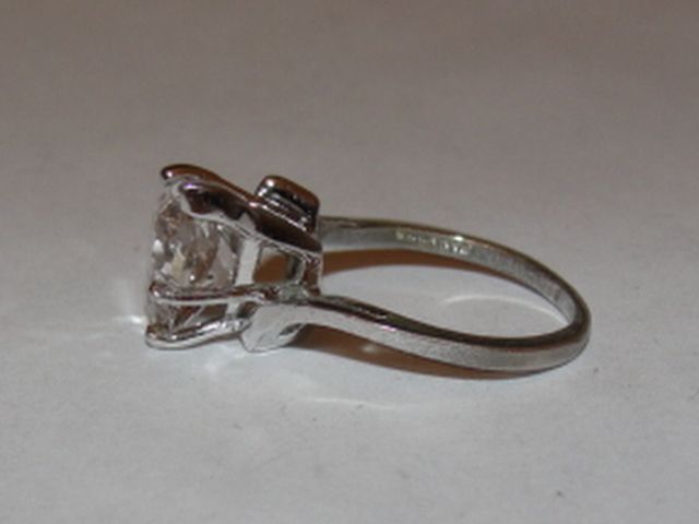 Art Deco Sterling Silver Pear Shaped Rock Crystal Quartz Cocktail Ring Art Deco Sterling Silver Pear Shaped Rock Crystal Quartz Cocktail Ring