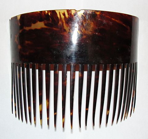 Large Hawaiian Tortoise Shell Hair Comb B Large Hawaiian Tortoise Shell Hair Comb B