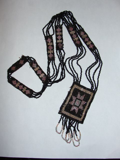 Victorian Black Seed Bead Flapper Necklace Victorian Black Seed Bead Flapper Necklace