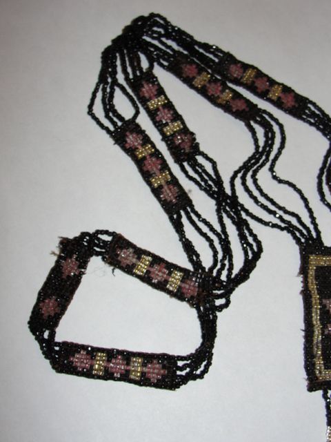 Victorian Black Seed Bead Flapper Necklace Victorian Black Seed Bead Flapper Necklace