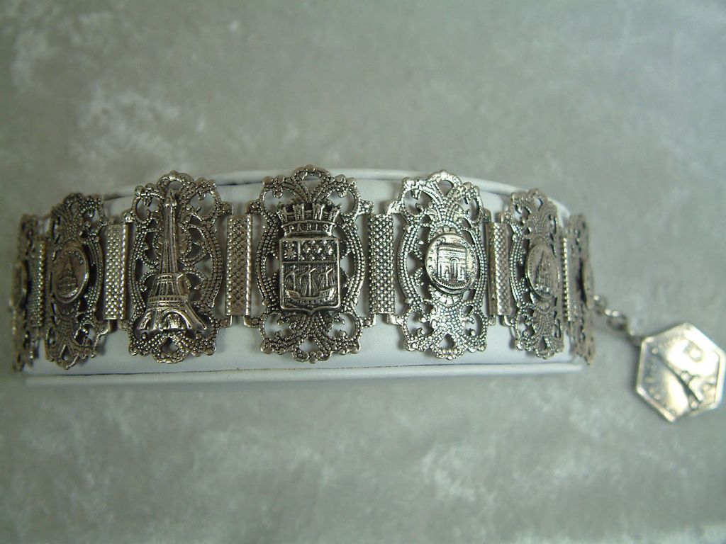 Vintage Paris France Grand Tour Souvenir Bracelet Vintage Paris France Grand Tour Souvenir Bracelet