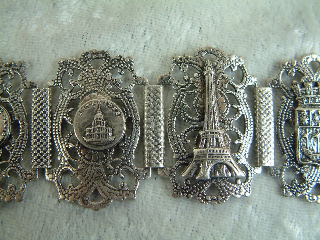 Vintage Paris France Grand Tour Souvenir Bracelet Vintage Paris France Grand Tour Souvenir Bracelet