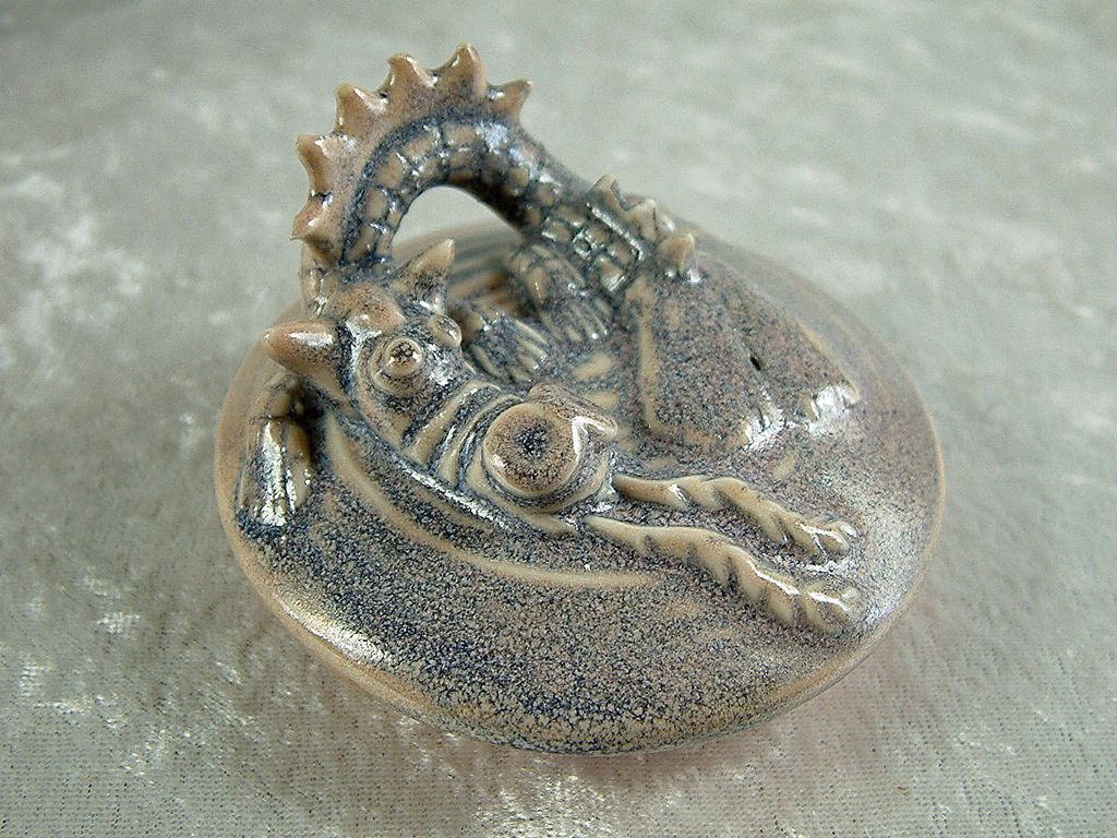 Vintage Artist Signed Pottery Dragon Jar Vintage Artist Signed Pottery Dragon Jar