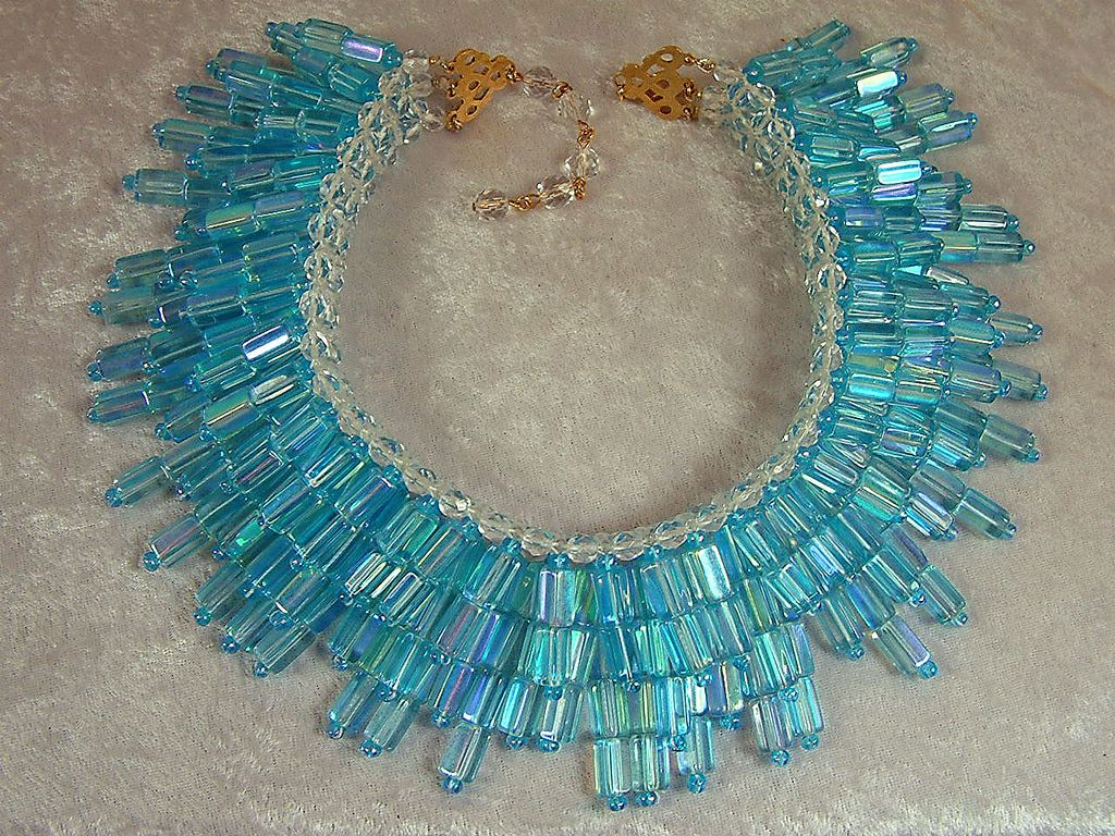 Fabulous Ian St Gielar Blue Glass Necklace Fabulous Ian St Gielar Blue Glass Necklace