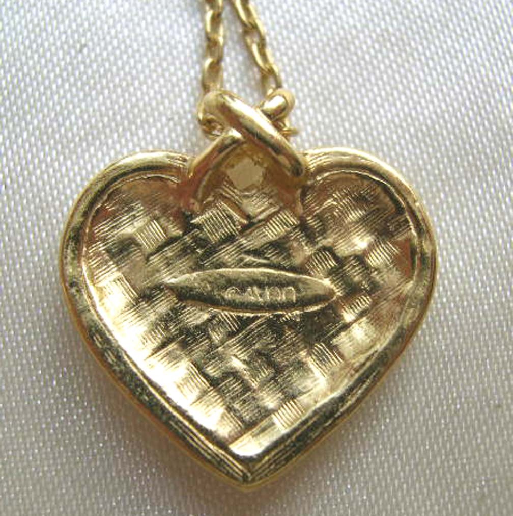 Avon Heart Shaped Ruby Red Rhinestones Neckace Avon Heart Shaped Ruby Red Rhinestones Neckace