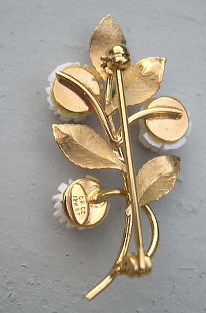 CR Company 12K Gold Filled Carved Roses Pin CR Company 12K Gold Filled Carved Roses Pin
