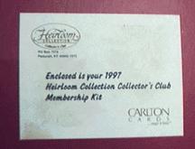 Carlton Heirloom Collection 1997 First Membership Kit with Ornaments Carlton Heirloom Collection 1997 First Membership Kit with Ornaments