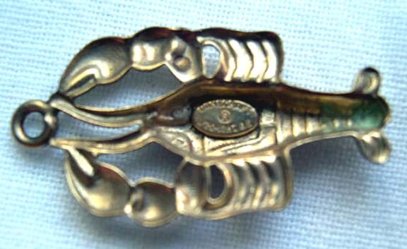 Vintage Danecraft Lobster Charm - 12 kt Gold Filled Vintage Danecraft Lobster Charm - 12 kt Gold Filled