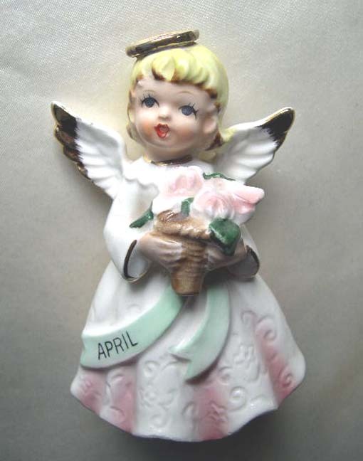 April Girl Angel Figurine Made in Japan April Girl Angel Figurine Made in Japan