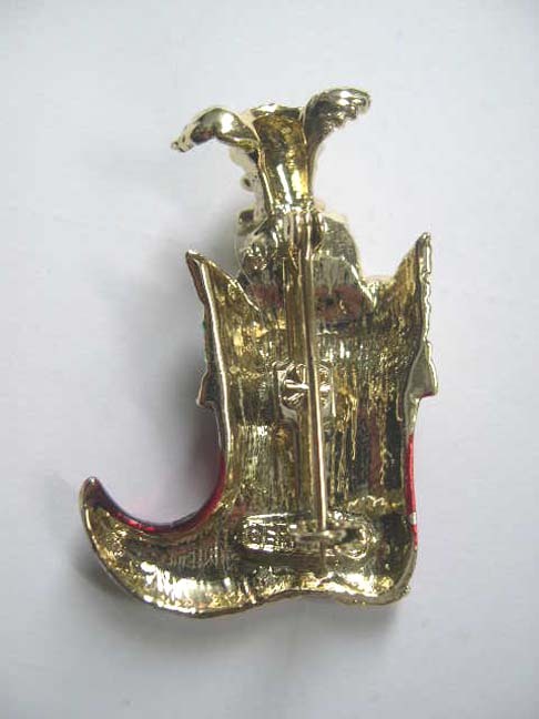 Vintage Gerry's Signed Poodle in a Stocking Pin Vintage Gerry's Signed Poodle in a Stocking Pin