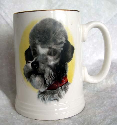 Poodle Dog on Mug or Stein - Lord Nelson Pottery, England Poodle Dog on Mug or Stein - Lord Nelson Pottery, England