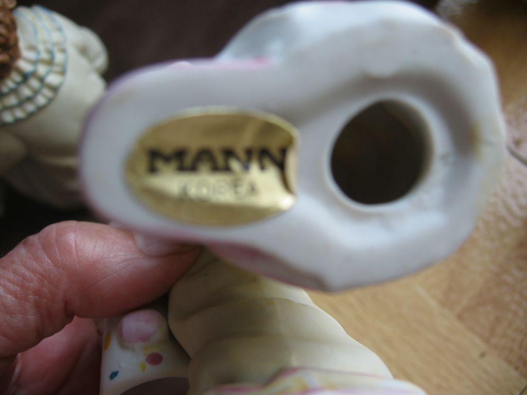 Eda Mann Milano Porcelain Pair of Clowns or Jesters Eda Mann Milano Porcelain Pair of Clowns or Jesters