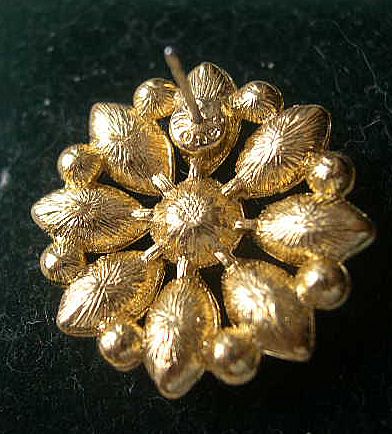 Monet Goldtone Earrings Set with Clear Rhinestones Monet Goldtone Earrings Set with Clear Rhinestones