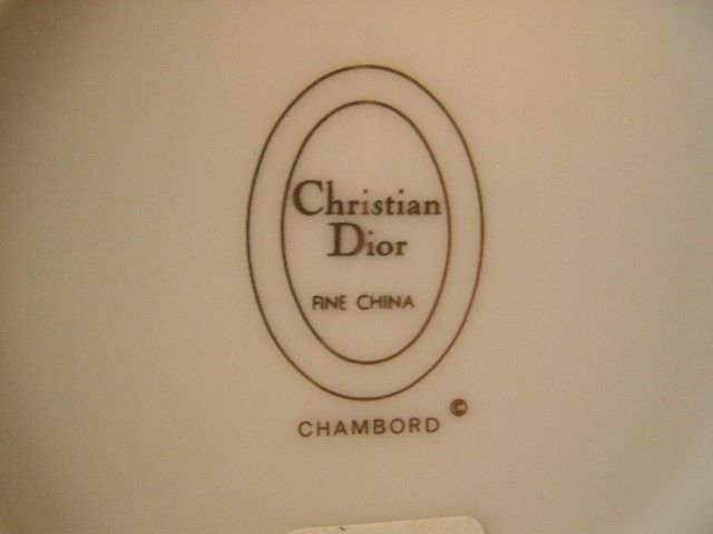 Pair of Christian Dior China Coffee Mugs - Chambord Pattern Pair of Christian Dior China Coffee Mugs - Chambord Pattern