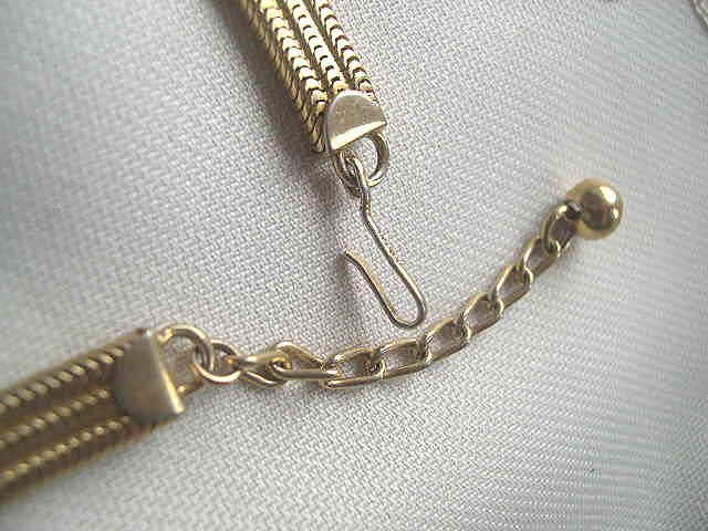 Napier Goldtone Mesh Choker Necklace circa 1955 Napier Goldtone Mesh Choker Necklace circa 1955