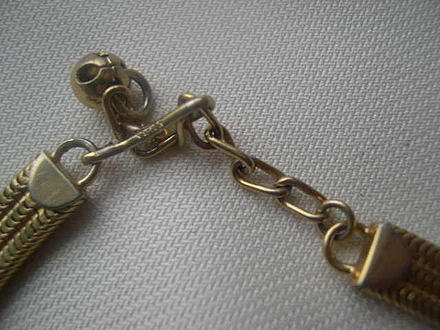 Napier Goldtone Mesh Choker Necklace circa 1955 Napier Goldtone Mesh Choker Necklace circa 1955