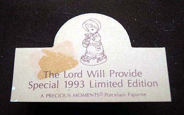 Enesco Precious Moments 1993 Special Limited Edition Figurine Enesco Precious Moments 1993 Special Limited Edition Figurine