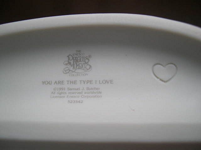 Enesco Precious Moments "You Are the Type I Love" Figurine Enesco Precious Moments "You Are the Type I Love" Figurine