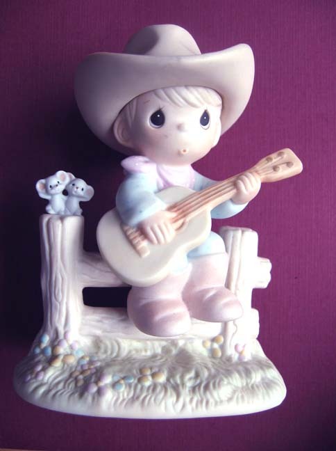 Enesco Precious Moments Hallelujah Country Cowboy Figurine Enesco Precious Moments Hallelujah Country Cowboy Figurine
